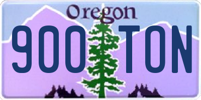 OR license plate 900TON