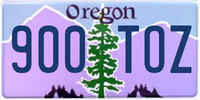 OR license plate 900TOZ