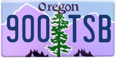 OR license plate 900TSB