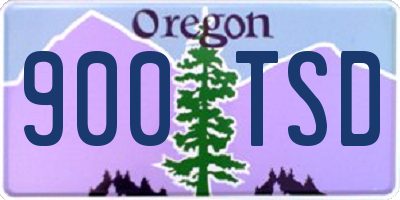 OR license plate 900TSD