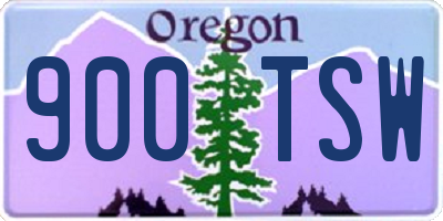 OR license plate 900TSW