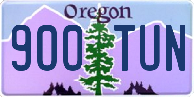 OR license plate 900TUN