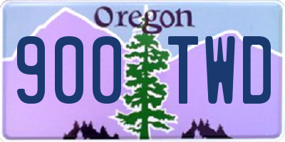 OR license plate 900TWD