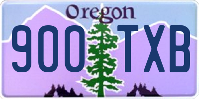 OR license plate 900TXB