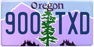 OR license plate 900TXD