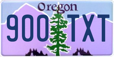 OR license plate 900TXT