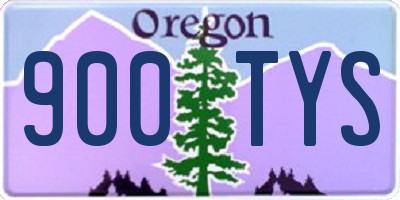 OR license plate 900TYS