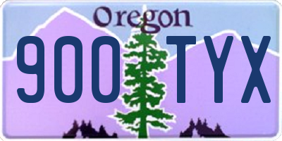 OR license plate 900TYX