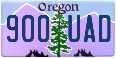OR license plate 900UAD