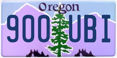OR license plate 900UBI