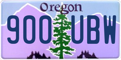 OR license plate 900UBW
