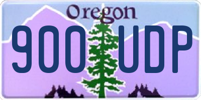 OR license plate 900UDP