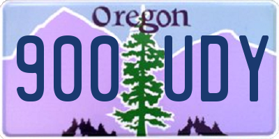 OR license plate 900UDY