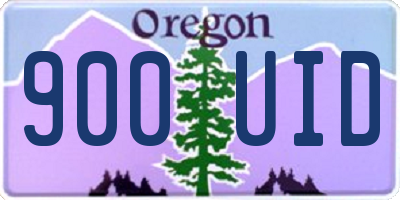 OR license plate 900UID