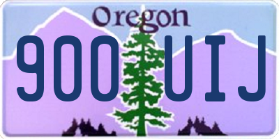 OR license plate 900UIJ