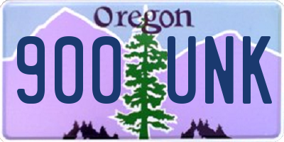 OR license plate 900UNK