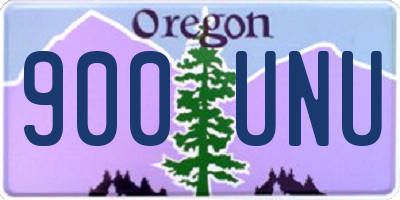 OR license plate 900UNU