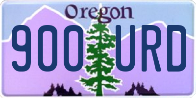OR license plate 900URD
