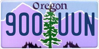 OR license plate 900UUN