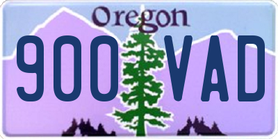 OR license plate 900VAD