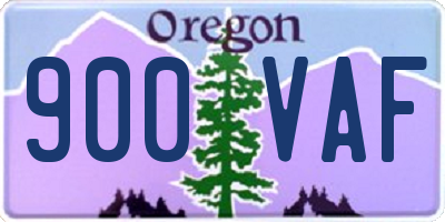 OR license plate 900VAF