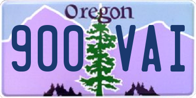 OR license plate 900VAI