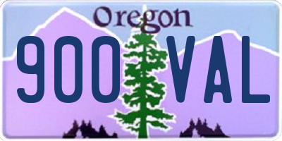 OR license plate 900VAL