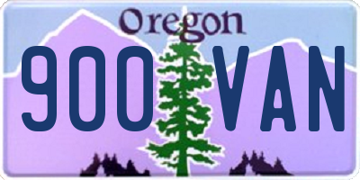 OR license plate 900VAN