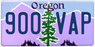 OR license plate 900VAP