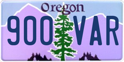 OR license plate 900VAR