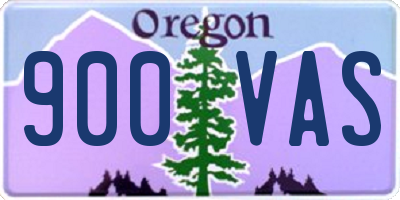 OR license plate 900VAS