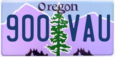 OR license plate 900VAU