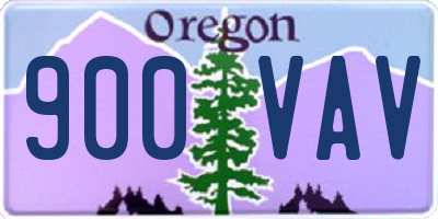 OR license plate 900VAV