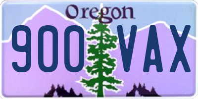 OR license plate 900VAX
