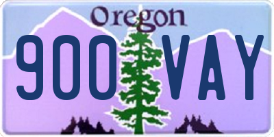 OR license plate 900VAY