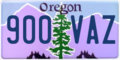 OR license plate 900VAZ