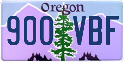OR license plate 900VBF