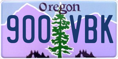 OR license plate 900VBK