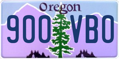OR license plate 900VBO