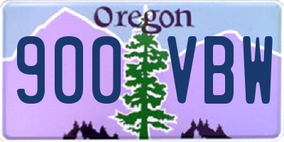 OR license plate 900VBW