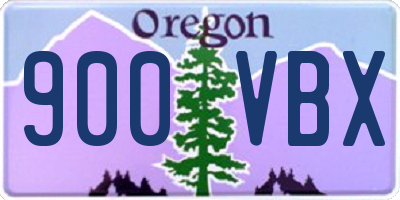 OR license plate 900VBX