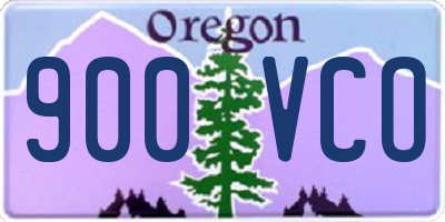 OR license plate 900VCO