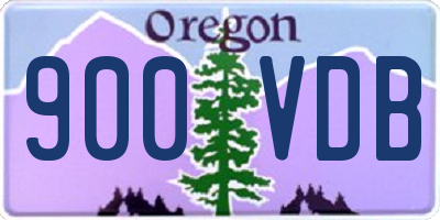 OR license plate 900VDB