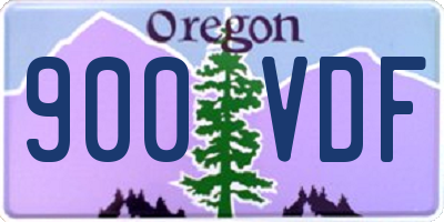 OR license plate 900VDF