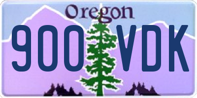 OR license plate 900VDK