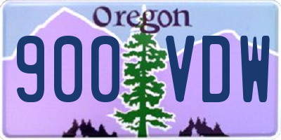 OR license plate 900VDW