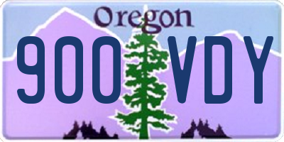 OR license plate 900VDY