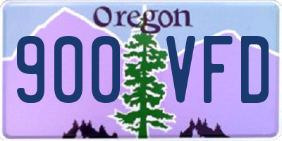 OR license plate 900VFD
