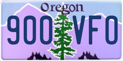 OR license plate 900VFO