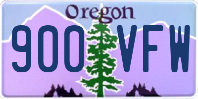OR license plate 900VFW